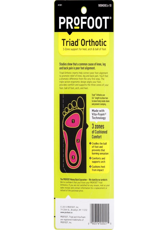 ProFoot Triad Orthotic Women's 6-10 One Pair - Image 2